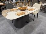Table céramique Vernazza — blanc doré – Image 5