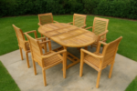 Ensemble table et chaises de jardin en teck