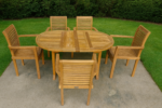 Ensemble table et chaises de jardin en teck – Image 5
