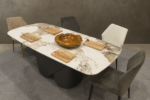 Table céramique Vernazza — blanc doré – Image 7