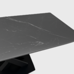 Table céramique extensible 180-260 cm — pierre sombre martelée – Image 4