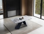 Table céramique extensible Cagliari — blanc brillant – Image 4