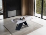 Table céramique extensible Cagliari — blanc doré brillant – Image 5