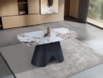 Table céramique Vernazza — blanc doré – Image 3