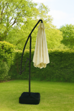 Parasol déporté 3 m avec dalles de lestage — structure acier réglable – Image 5
