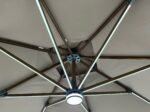 Parasol déporté aluminium 3 m — LED solaire, rotation 360° – Image 7