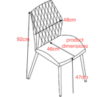 Table céramique extensible 180-260 cm + 6 chaises velours — blanc & cuivre – Image 11