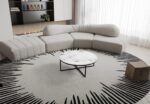 Table basse céramique blanc doré — 100 cm – Image 4