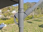 Parasol déporté 3 m avec dalles de lestage — structure acier réglable – Image 9