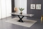 Table à manger céramique extensible — gris
