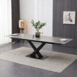 Table à manger céramique extensible — gris