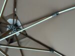 Parasol déporté aluminium 3 m — LED solaire, rotation 360° – Image 4