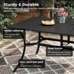 Ensemble repas d'extérieur 160 cm — table + 6 fauteuils pivotants – Image 4