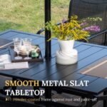 Ensemble repas d'extérieur 160 cm — table + 6 fauteuils pivotants – Image 2
