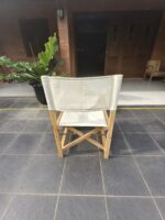 Fauteuil de jardin pliant en teck — style metteur en scène – Image 2