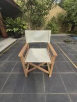 Fauteuil de jardin pliant en teck — style metteur en scène