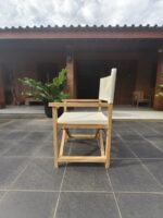 Fauteuil de jardin pliant en teck — style metteur en scène – Image 4