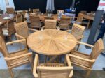 Ensemble de jardin pliant Sunrise en teck — table 120 cm + chaises – Image 9